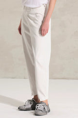TRANSIT Comfort Fit Stretch Cotton & Tencel Pants Chalk CFDTRC0245