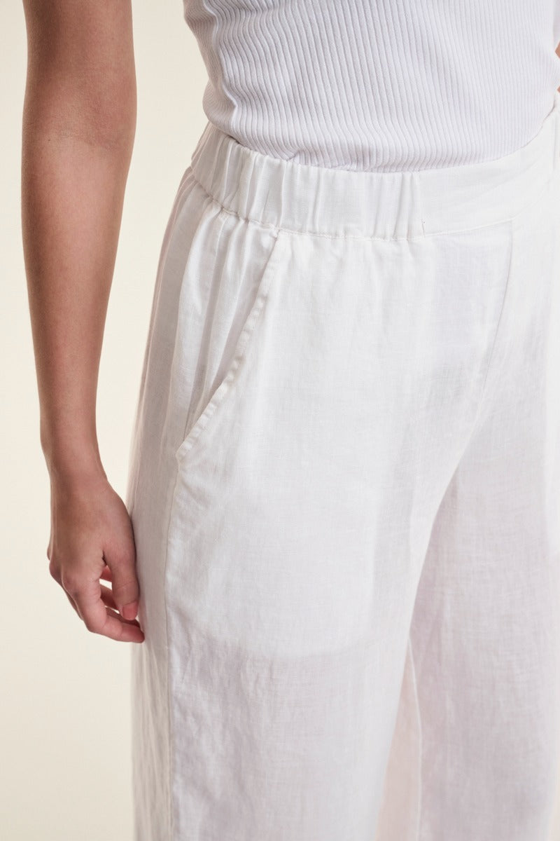 BITTE KAI RAND Airy Linen Elastic Pants White