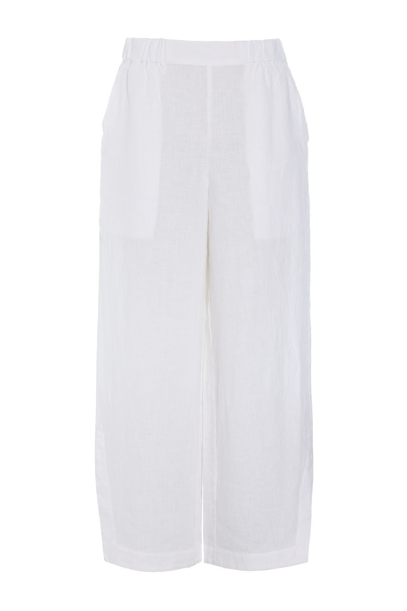 BITTE KAI RAND Airy Linen Elastic Pants White