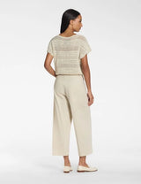 Sarah Pacini Boatneck Sweater Braided Knit Linen 261.11.095