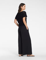 Sarah Pacini Boatneck Sweater Braided Knit Black 261.11.095