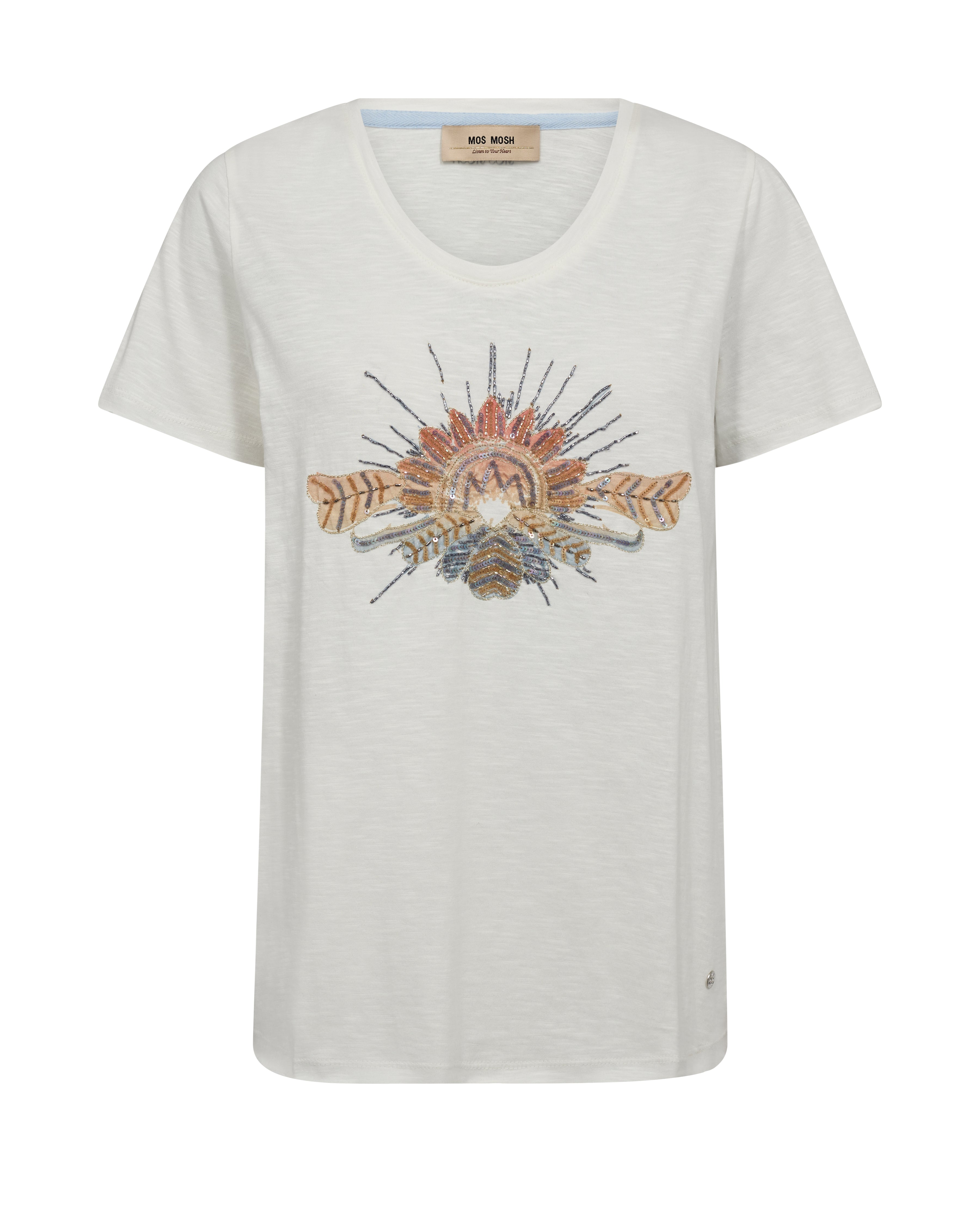 Mos Mosh Tonia Glam Tee Ecru