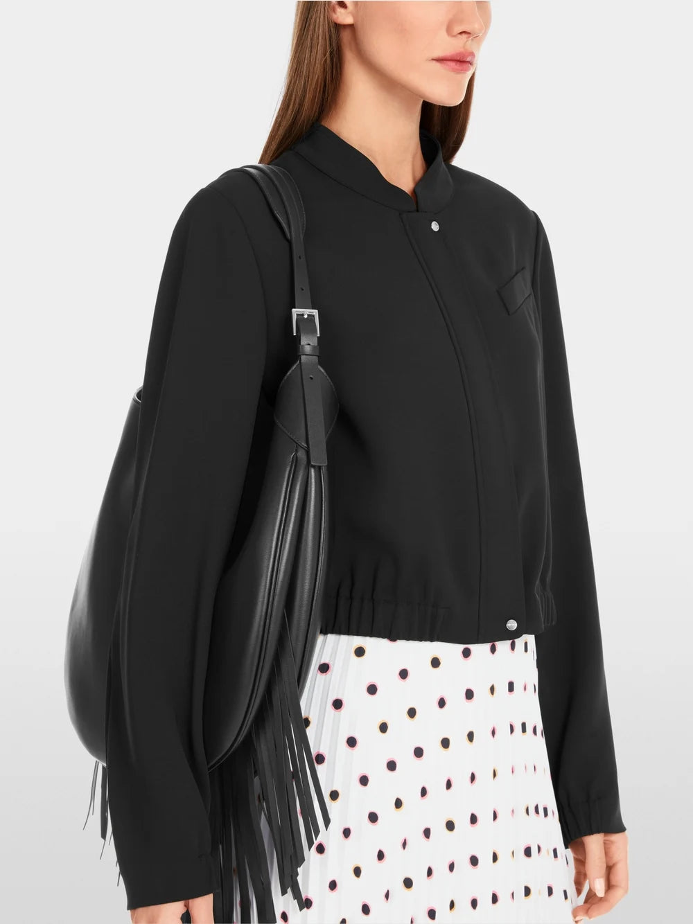 Marc Cain Soft Flowing Blouson Jacket Black