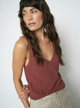 Mos Mosh Cressida Wash Knit Top Cowhide