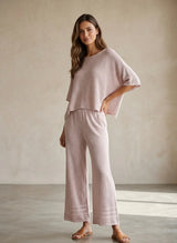 d.e.c.k. by Decollage Pleat Detail Pants Pink