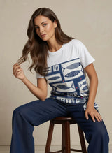 d.e.c.k. By Decollage tie TShirt with Fish Print