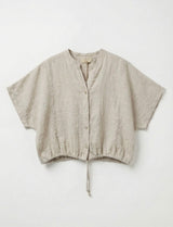 FROCKS SS Tie Linen Blouse Chalk