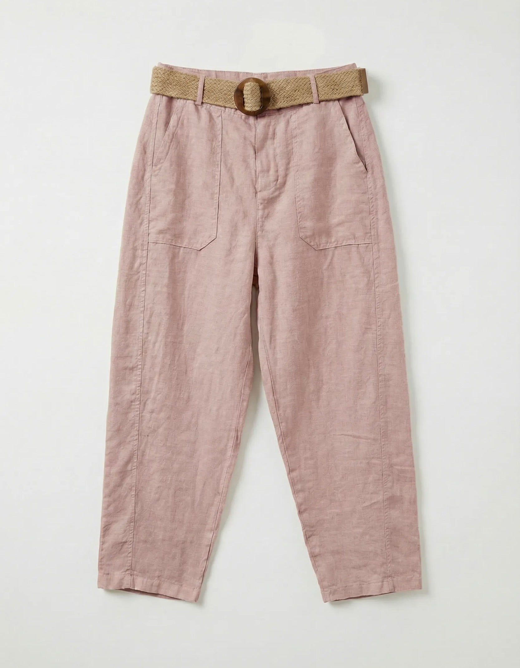 FROCKS Barrel Linen Pants Pink