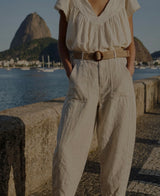 FROCKS Barrel Linen Pants Chalk
