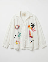 FROCKS Embroidered Cotton Shirt White