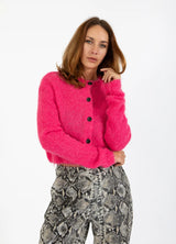 Coster Copenhagen Cropped Knit Cardigan Alpaca Bright Pink