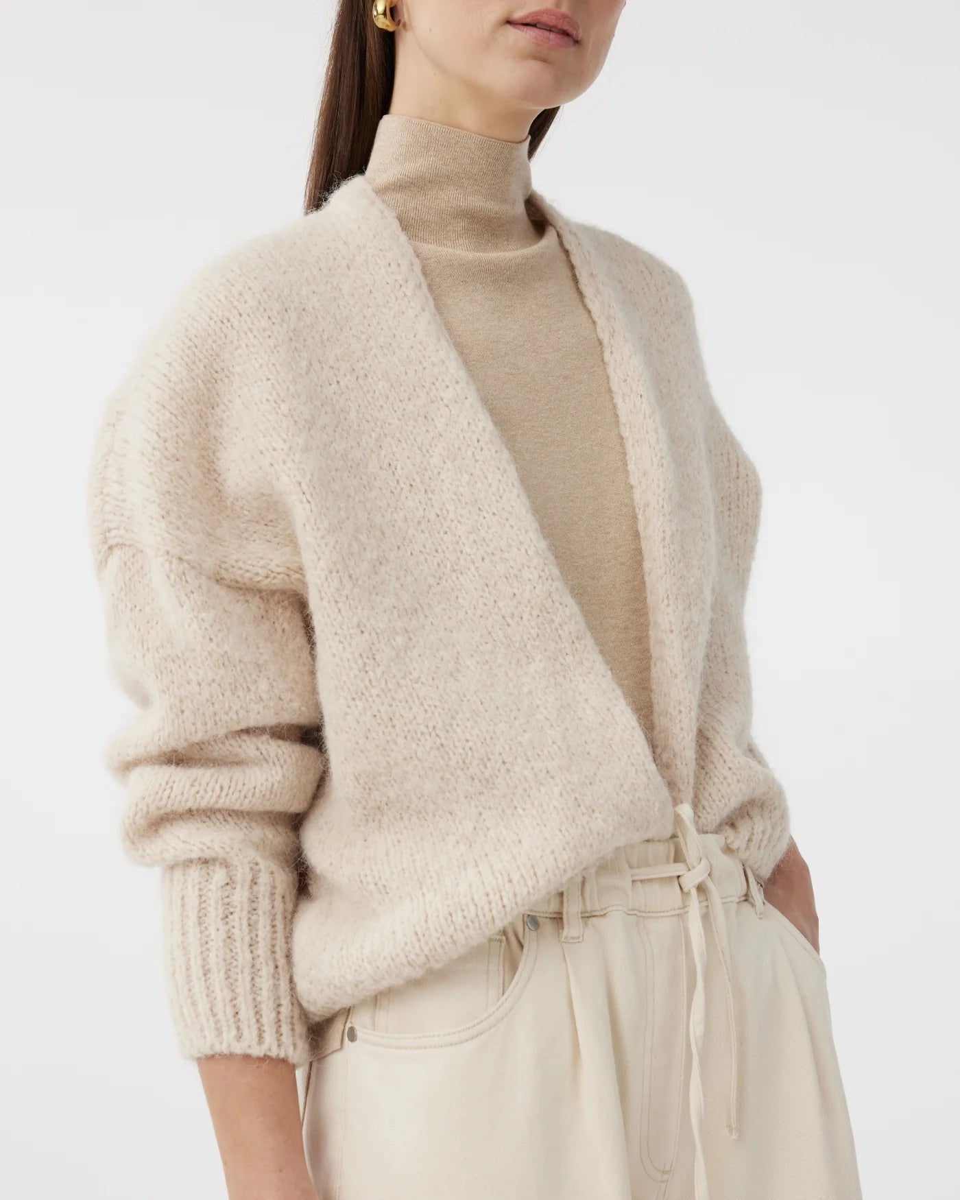 Knit-ted Becky Cardigan Creme