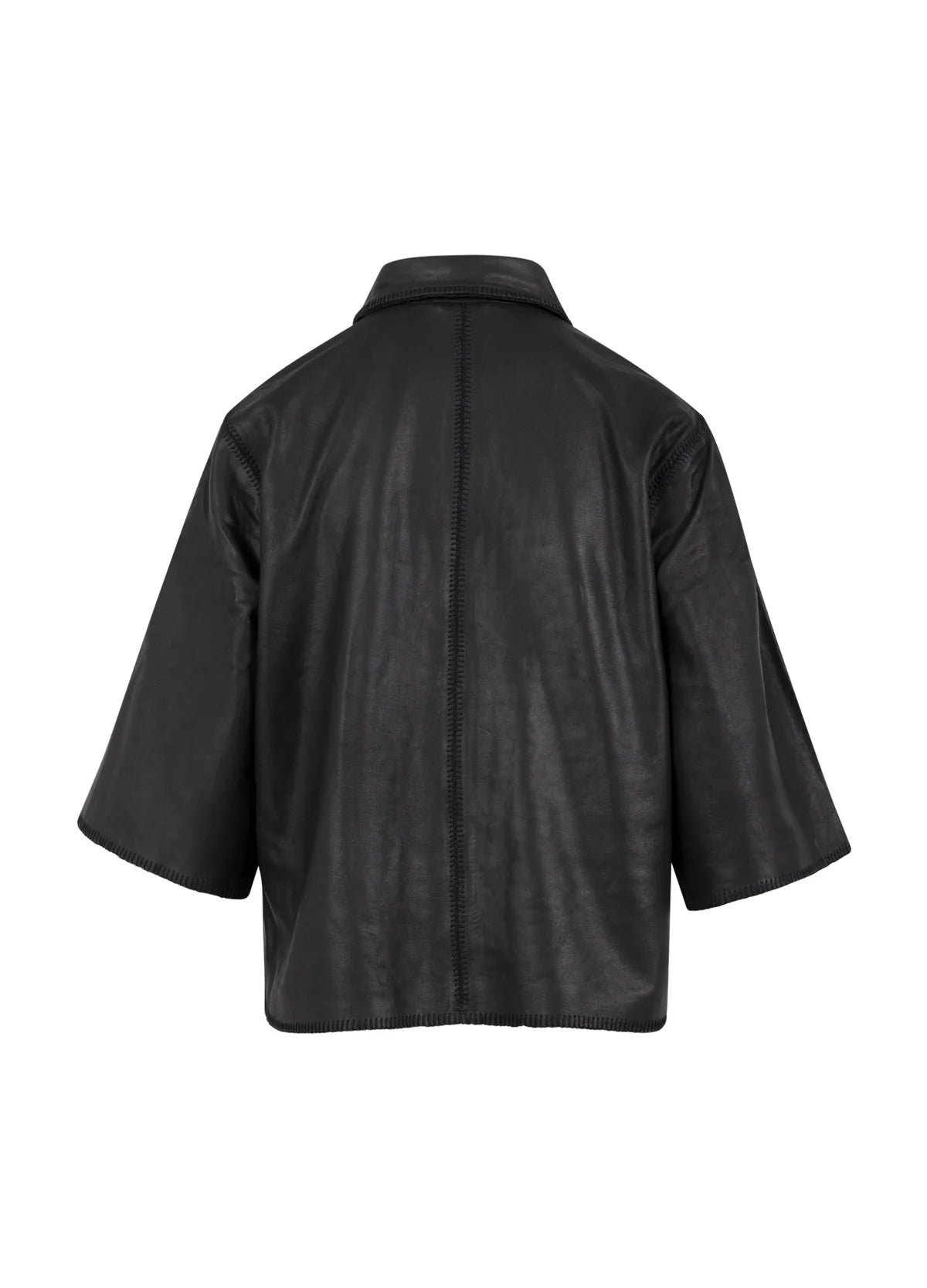 Coster Copenhagen Leather Overshirt Black