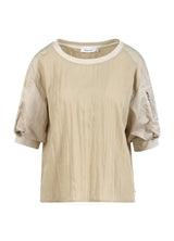 Coster Copenhagen Nylon Top with Bomber Sleeves Desert Sand