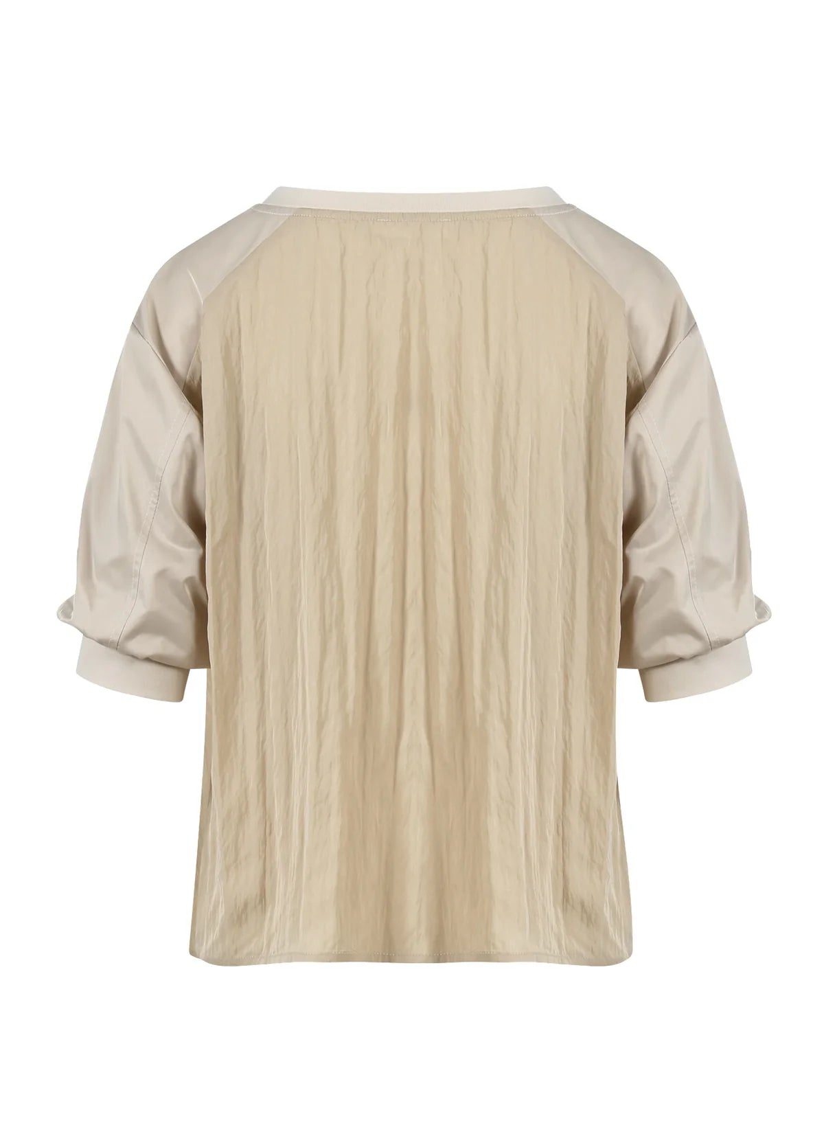 Coster Copenhagen Nylon Top with Bomber Sleeves Desert Sand