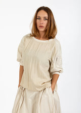 Coster Copenhagen Nylon Top with Bomber Sleeves Desert Sand