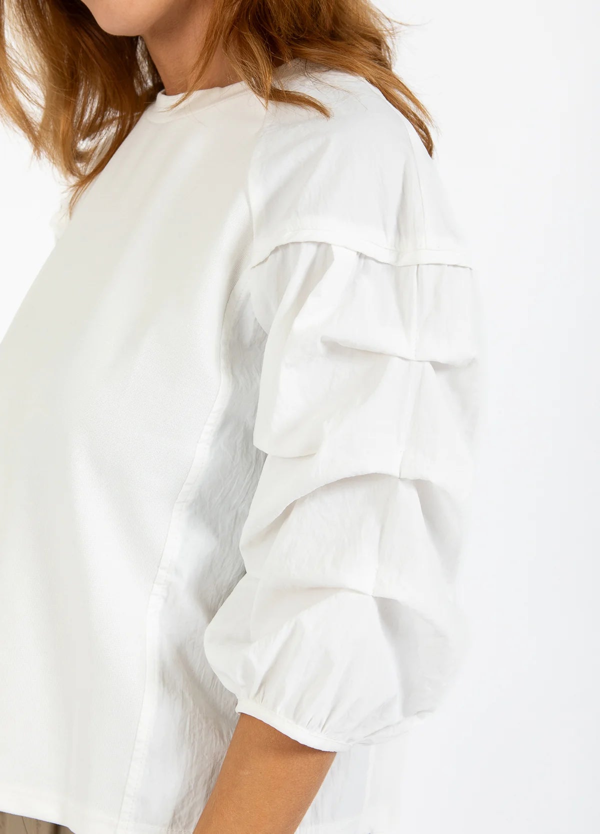 Coster Copenhagen Blouse with Puffy Sleeves Off White