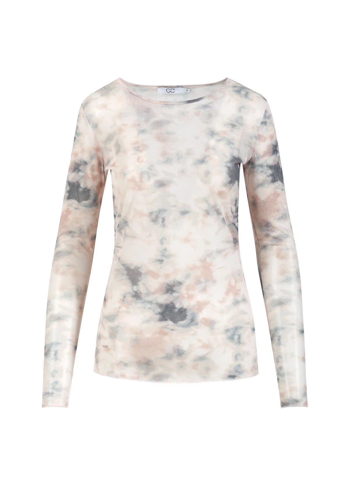 Coster Copenhagen EVE Mesh Top Grey Blur Print