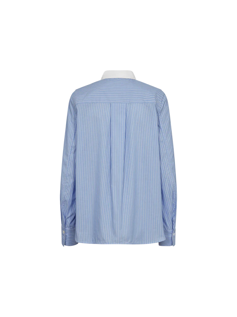 Mos Mosh Tayla Stripe Shirt Hydrangea