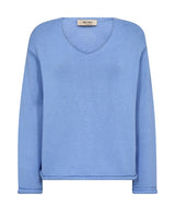 Mos Mosh Bine V-Neck Knit Hydrangea