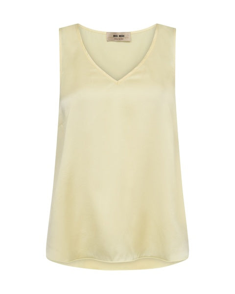 Mos Mosh V-Neck Astrid Silk Top French Vanilla