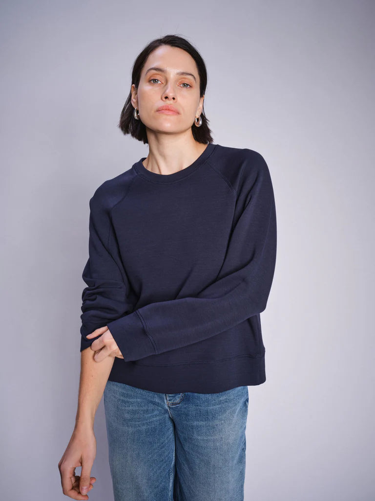 Mos Mosh Abello Basic Sweatshirt Salute Navy