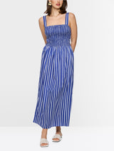 Marc Cain Maxi Dress with Smocked Top