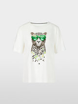 Marc Cain Sports T-Shirt in Pure Cotton Off White