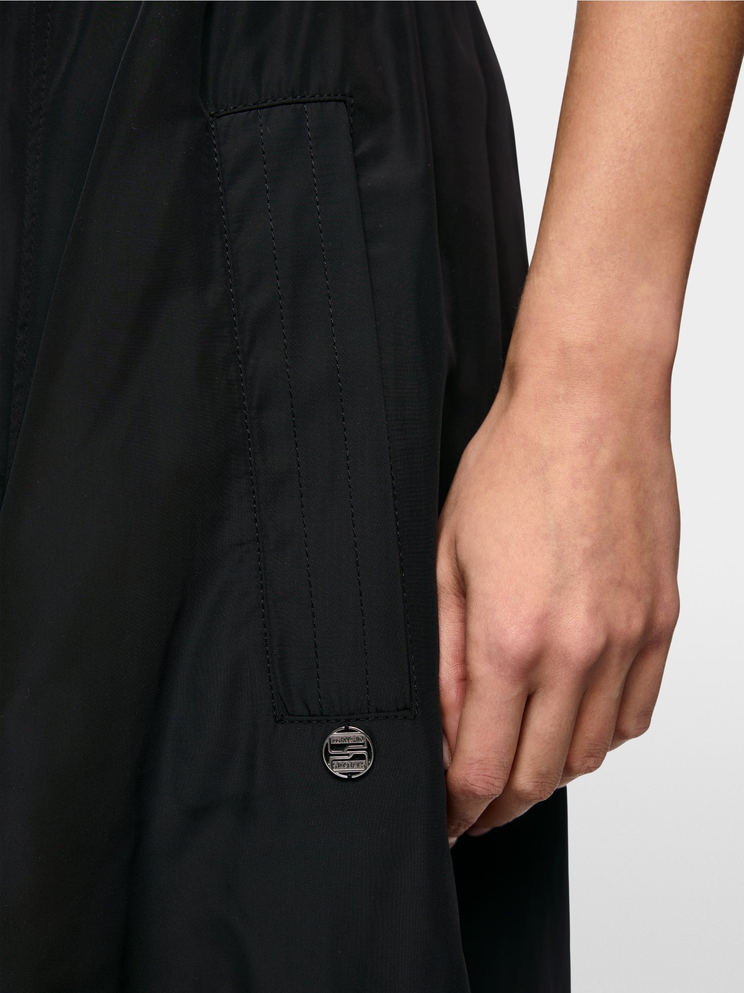 Marc Cain Sports Mid Length Skirt with Shimmer Effect Black BS71.01W43