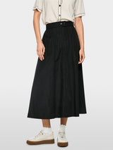 Marc Cain Sports Mid Length Skirt with Shimmer Effect Black BS71.01W43