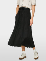 Marc Cain Sports Mid Length Skirt with Shimmer Effect Black BS71.01W43
