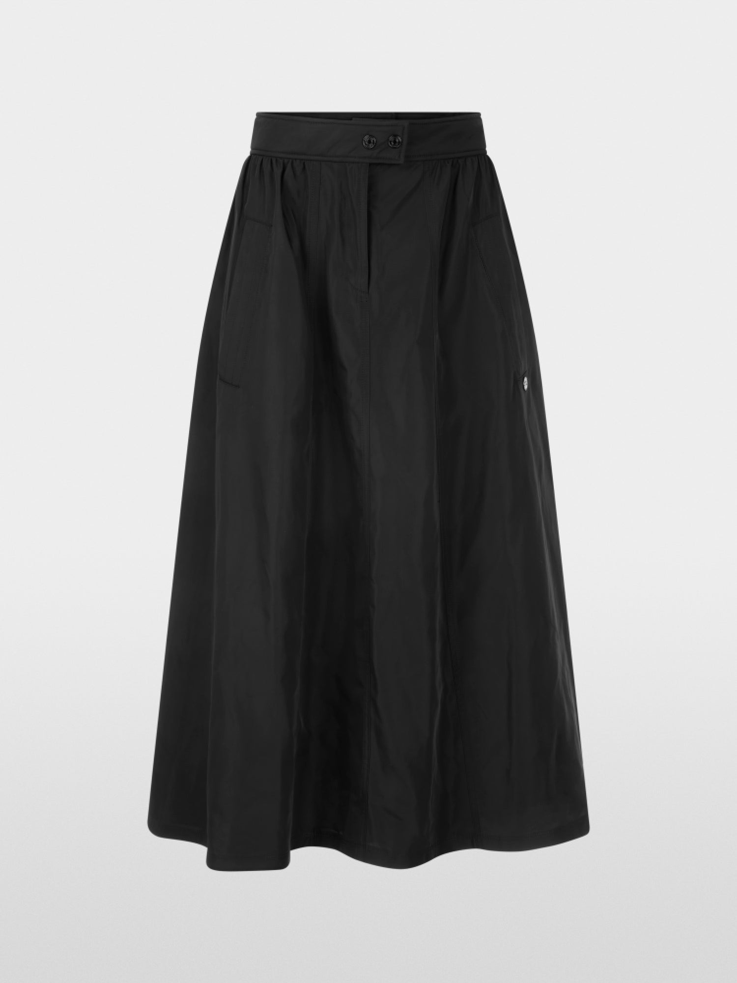 Marc Cain Sports Mid Length Skirt with Shimmer Effect Black BS71.01W43