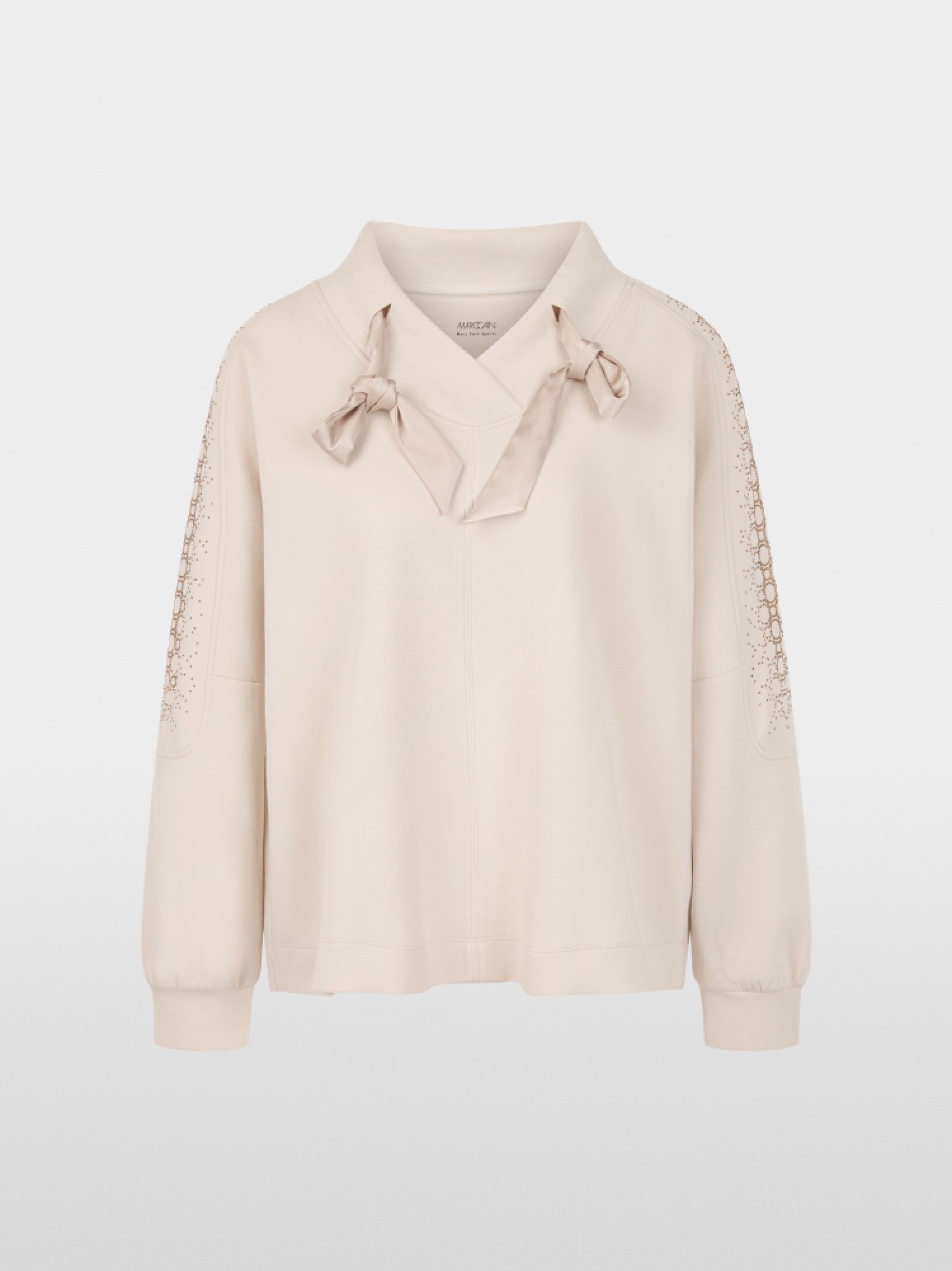 Marc Cain Sports Oversized Sweatshirt with Hotfix Stones Smoke BS44.01J28