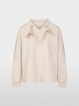 Marc Cain Sports Oversized Sweatshirt with Hotfix Stones Smoke BS44.01J28