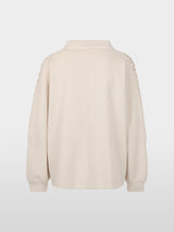 Marc Cain Sports Oversized Sweatshirt with Hotfix Stones Smoke BS44.01J28