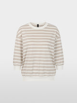 Marc Cain Sports Shirt with Lurex Stripes Champagne Gold BS48.06J01