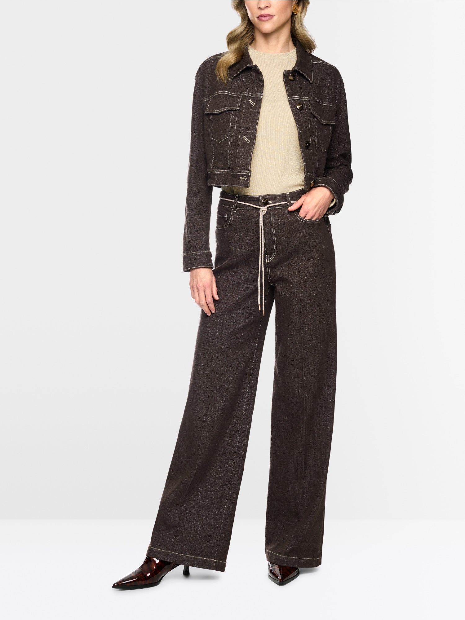 Marc Cain Collections WARRI Jeans Seal Brown BC82.25D09