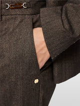 Marc Cain Collections Fordon Herringbone Pants Seal Brown BC81.39W74
