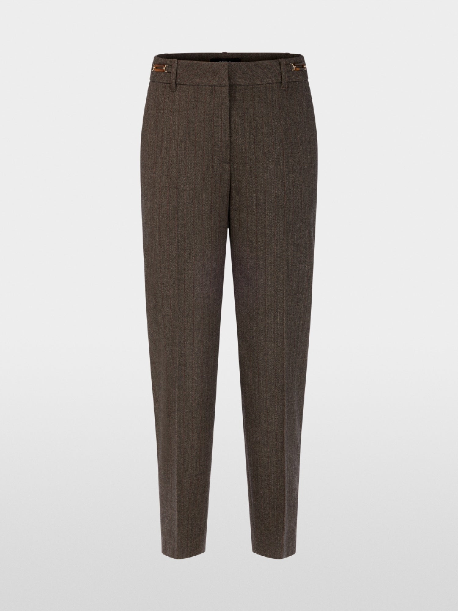 Marc Cain Collections Fordon Herringbone Pants Seal Brown BC81.39W74