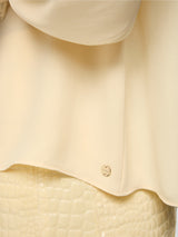 Marc Cain Collections Flowing Blouse with Lace Lambs Wool BC51.18W90