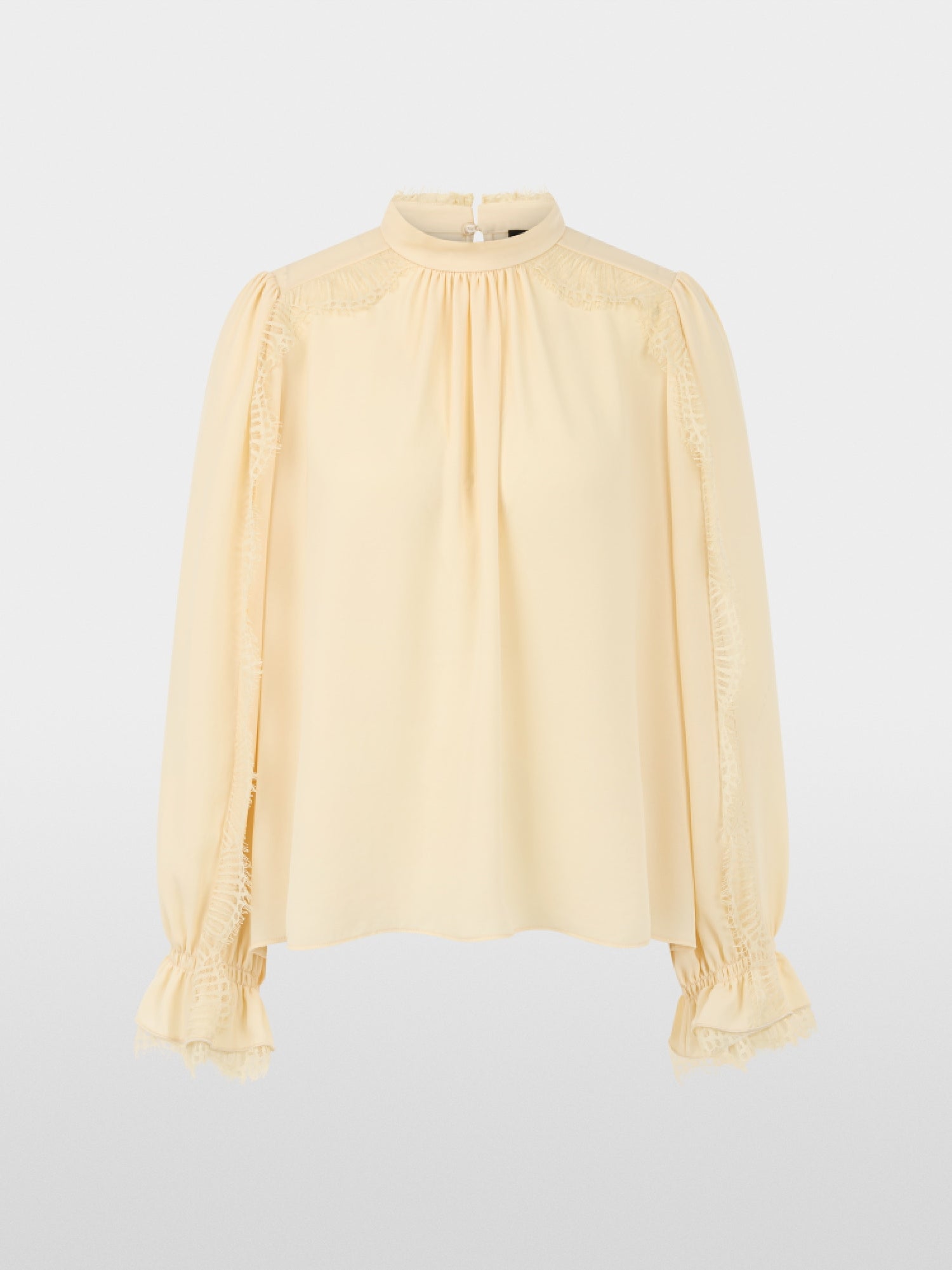 Marc Cain Collections Flowing Blouse with Lace Lambs Wool BC51.18W90