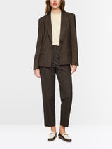 Marc Cain Collections Herringbone Blazer Seal Brown BC34.28W74