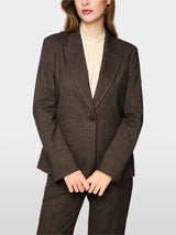 Marc Cain Collections Herringbone Blazer Seal Brown BC34.28W74