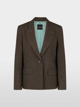 Marc Cain Collections Herringbone Blazer Seal Brown BC34.28W74