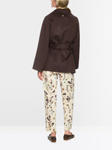 Marc Cain Collections Short Wool Coat Seal Brown BC12.04W33