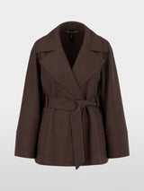 Marc Cain Collections Short Wool Coat Seal Brown BC12.04W33