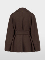 Marc Cain Collections Short Wool Coat Seal Brown BC12.04W33