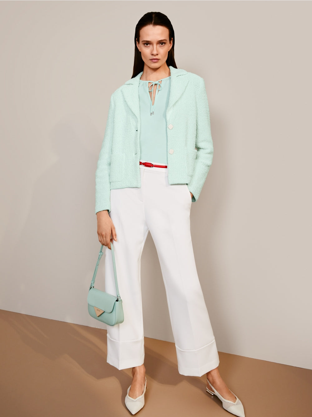 Marc Cain Collections WUKARI High Waist Pants Off White