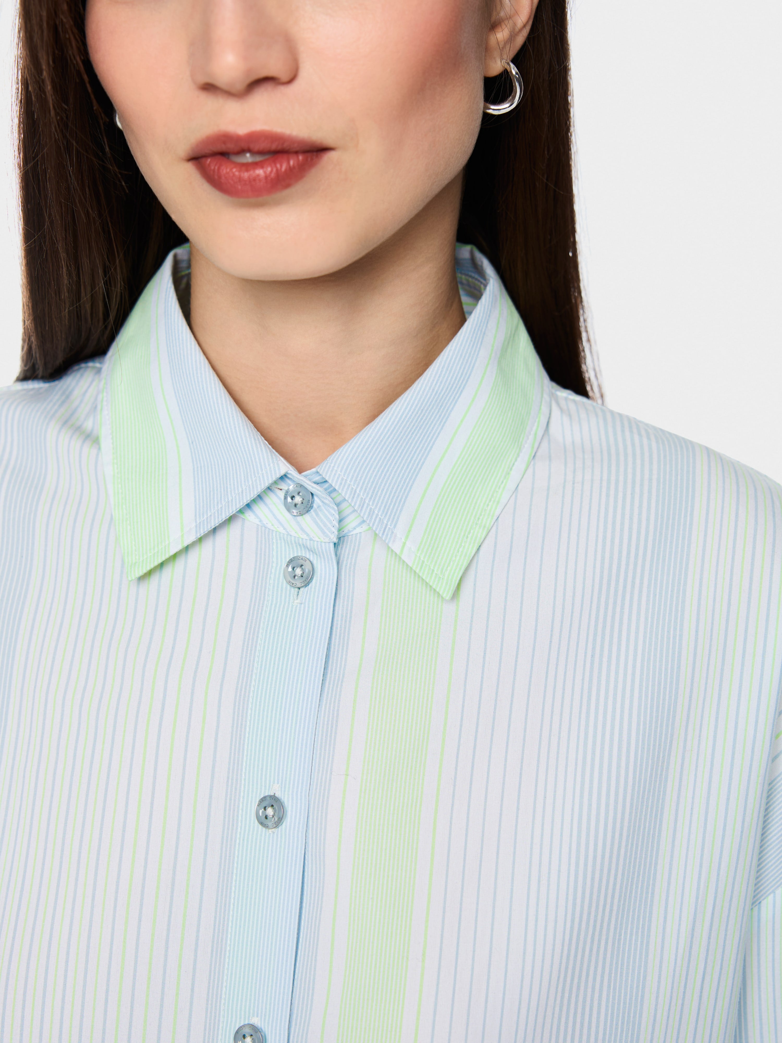 Marc Cain Sports Striped Blouse Niagara Mist BS51.12W15