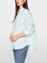 Marc Cain Sports Striped Blouse Niagara Mist BS51.12W15